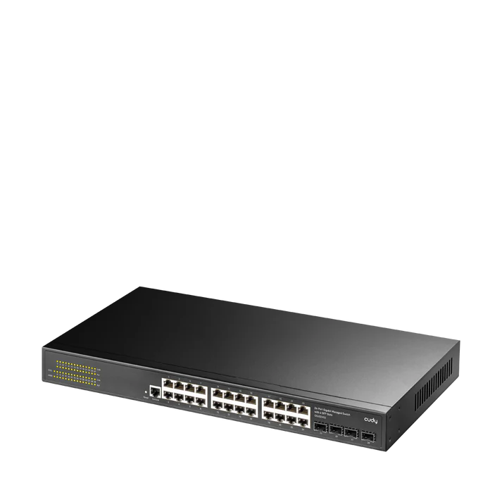 Cudy 24-Port Layer 2 Managed Gigabit Switch with 4 Gigabit SFP lots GS2024S2