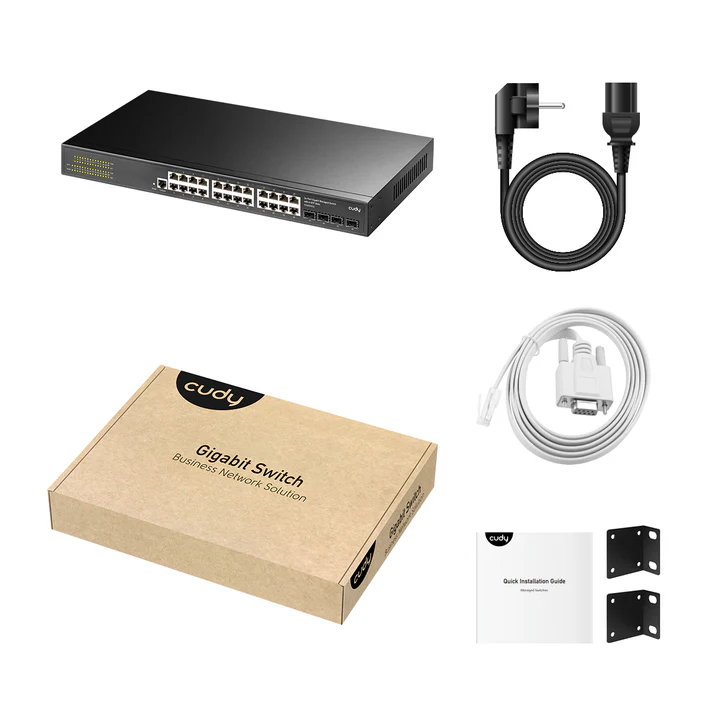 Cudy 24-Port Layer 2 Managed Gigabit Switch with 4 Gigabit SFP lots GS2024S2 - Image 3