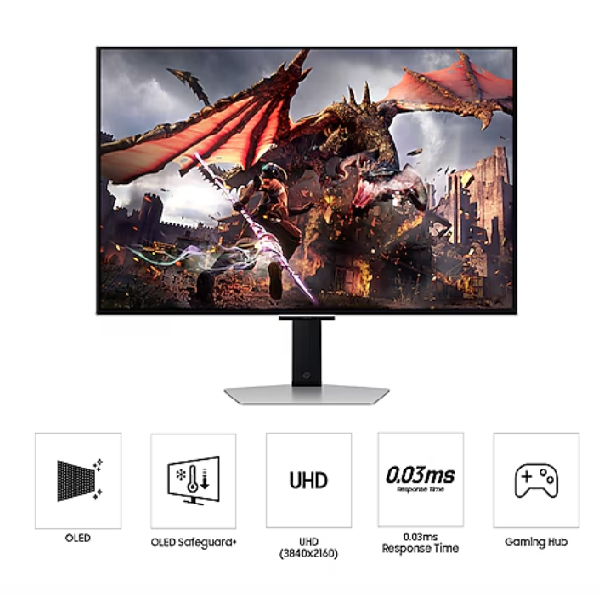 32" G80SD UHD OLED Gaming Monitor with Smart features 240Hefresh Rz Rate - Image 4