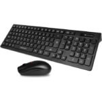 Promate ProCombo-12 Wireless Keyboard & Mouse Combo Sleek Nano USB Receiver Spill-Proof Design 12 Media Keys Arabic / English