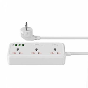 WiWU Wi-S005 Power Strip, 7 in One, 30W,  3 Sockets + 3 USB, 1 Type C - EU