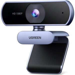 UGREEN 1080P Webcam with Microphone, Full HD USB Web Camera, 85° FOV, Noise-Canceling, Plug and Play, Auto Light Correction, Video Webcam