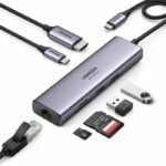 UGREEN USB-C Hub, 7-in-1, Input(1X USB-C),Output (HDMI) Multiport Adapter with 100W PD, (2 USB-C ) USB 3.2 and SD/TF Card Reader 104 mb/s Support HD Display For Windows/MacOS,100W Power,CM511/45521