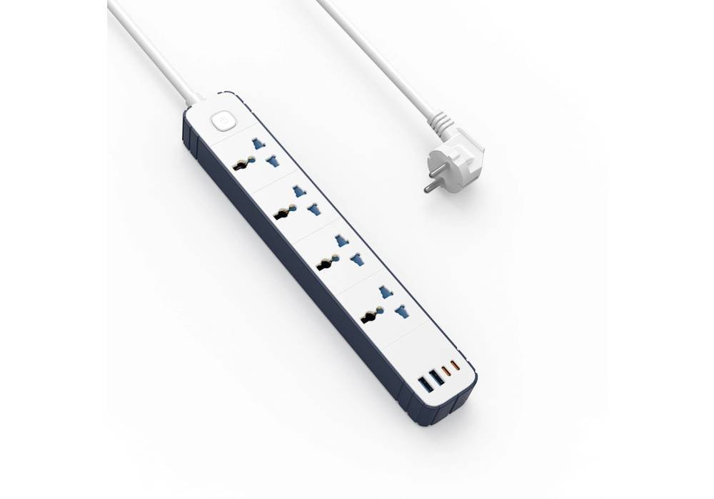 WiWU Wi-S007 PS422, 8 in 1, 20W, 4 Sockets + 2 USB-C, 2 USB-A