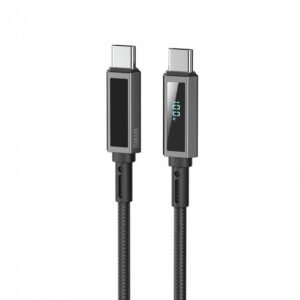 WiWU Wi-C079 1.2m 100W, Ultra-Durable Zinc Alloy Connectors, Warriors Link Series Nylon Braided, PD Fast Charging  Cable - Black