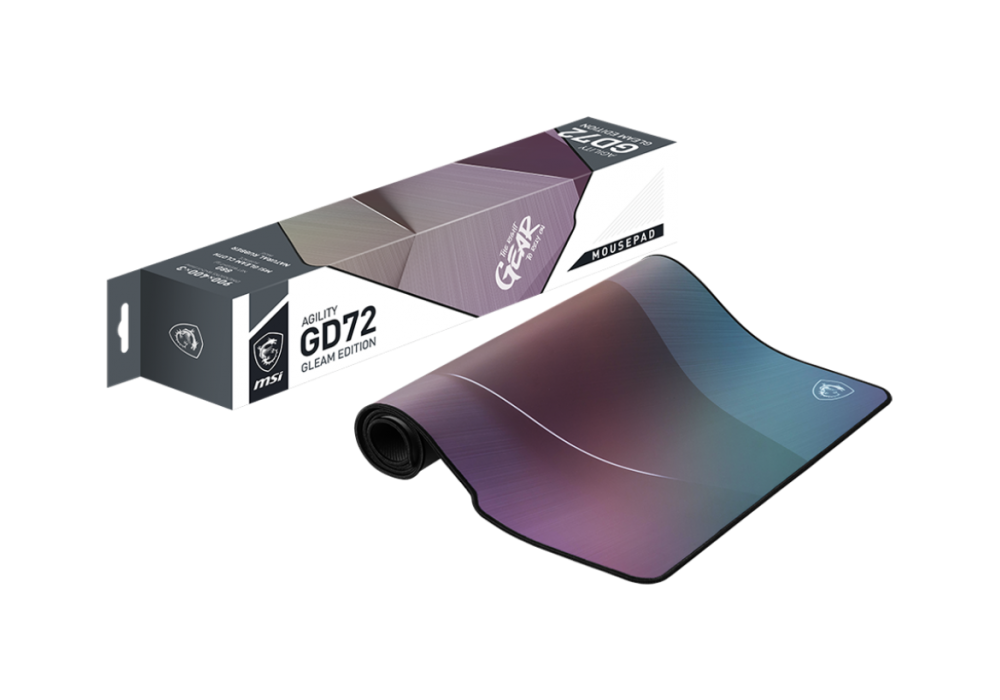 MSI AGILITY GD72 GLEAM EDITION XL Reflective Visual Effects Surface Non-Slip 100% Smooth Without Resistance Durable Than Conventional Fabric 100% Splash Proof Fast-cooling 3mm Thick Gaming Mouse Pad