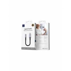 Wiwu Type-C to 3.5mm Aux Converter Audio Adapter Wiwu WI-C047 Legend Series 15cm - Black