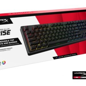 HyperX Alloy Rise -  Ultra-Customizable Mechanical RGB Gaming Full Keyboards, Detachable Cable, Dedicated Media Controls, Ambient light sensor Up-to 10 keyboard profiles