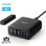 Anker Charger 112W 6 Ports USB C Charger SG 3 Pin Plug USB Charger A2154k11 Black  / 18 Months Warranty