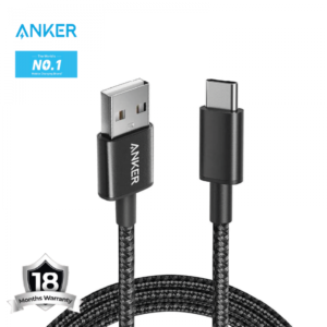 Anker USB-C to USB A 3.0 cable (6ft/1.8m), High Durability Type C Braided Charging Cable Compatible with All Android Devices And More - 18 Month Warranty