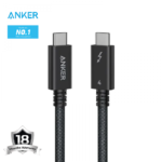 Anker Prime Thunderbolt 4 Braided Cable 3ft 240W Black - A84N0011 - 18 Month Warranty