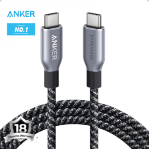 Anker Prime USB C to USB C Cable, 240W 6ft Fast Charging USB C Cable, Upcycled-Braided Nylon w/ Bend Durability, USB 2.0 Cable for iPhone 16, MacBook - 18 Month Warranty