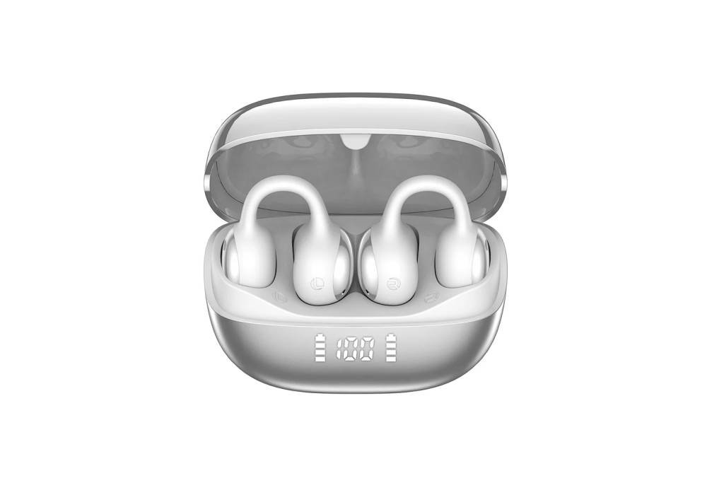 WiWU Ai302 Multilingual Real-time Translation Wireless Earbuds, IPX4, 4-MIC ENC, Type-C Charging Port, 60H Battery Life , Silver - 18 Monthly Warranty - 18 Monthly Warranty