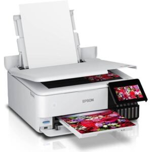 Epson EcoTank L8160 3 in 1 A4 Photo Printer, with 6 Color Claria ET Ink, Up to 16ppm Print Speed, 5760x1440 DPI Resolution, Double-sided Printing, Wi-Fi, Ethernet & AirPrint, USB Host, White | L8160
