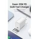 WIWU Wi-G007 20W Essen Series GaN Fast Charger USB-C Wall Adapter White - 18 Month Warranty - Image 2