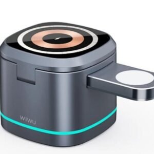 WiWU Wi-W024 3 in 1 wireless charger 15W wireless charge for phone Type C Charging Port - 18 Month Warranty