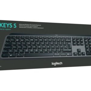 Logitech MX Keys S Wireless Keyboard, Low Profile, Fluid Precise Quiet Typing, Programmable Keys, Backlighting, Bluetooth, USB C Rechargeable, for Windows PC, Linux, Chrome, Mac - Graphite, AR Layout