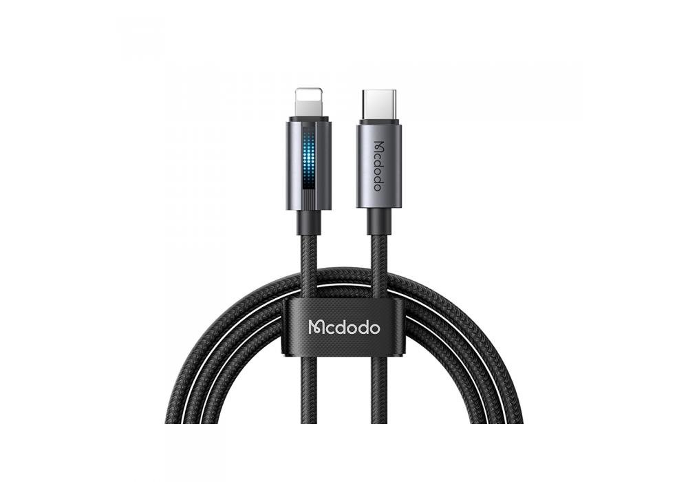 MCDODO USB-C to Lighting Cable with Breathing Light PD Fast Charging With 3A Current & Max.36w Charging and data sync - 18 Months Warranty