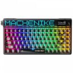 Machenike KT84 Mechanical Keyboard – 84-Key Wireless/Wired Gateron G Pro 2.0 Yellow Switches Hot-Swappable Smart Screen – Black