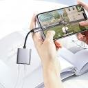 Mcdodo 2 in 1 i-Phone Earphone Converter Adapter (Lightning to Lightning Port x 2), 2.4A Rapid Charging, Music Playback, Calls, Audio Cable Control, Instant Access, Audio Conversion Adapter, Aluminum - Image 3