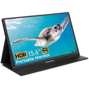 HUMANCENTRIC USB-C Ultra Slim Lightweight External & Portable Monitor 15.6" FHD IPS HDR w/ Mini HDMI Port, Dual Speakers, 3.5mm Audio Jack, Dual Orientation Support