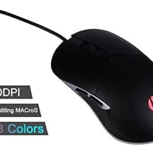 HP M280 USB Gaming Mouse 6 LED Ultra fast FPS 64000 DPI fremeRate 3000 For PC & Laptop Mac And Windows - Black
