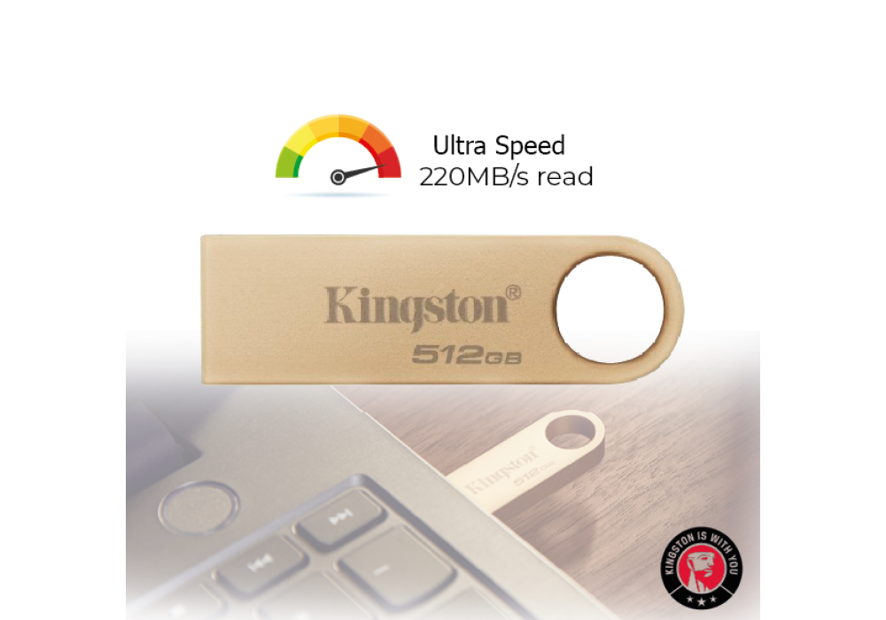 Kingston DataTraveler SE9 G3 - 512 GB - USB Flash Drive USB 3.2 flash drive up to 220MB/s read and 100MB/s write