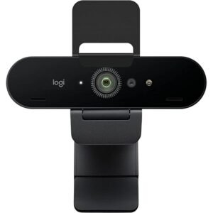 Logitech Brio 4K Webcam, Ultra 4K  Video Calling, Noise-Canceling mic, HD Auto Light Correction, Wide Field of View