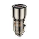 WiWU Wi-QC012 95W PD+QC Fast Zinc Alloy Car Charger Transparent - Black - Image 5