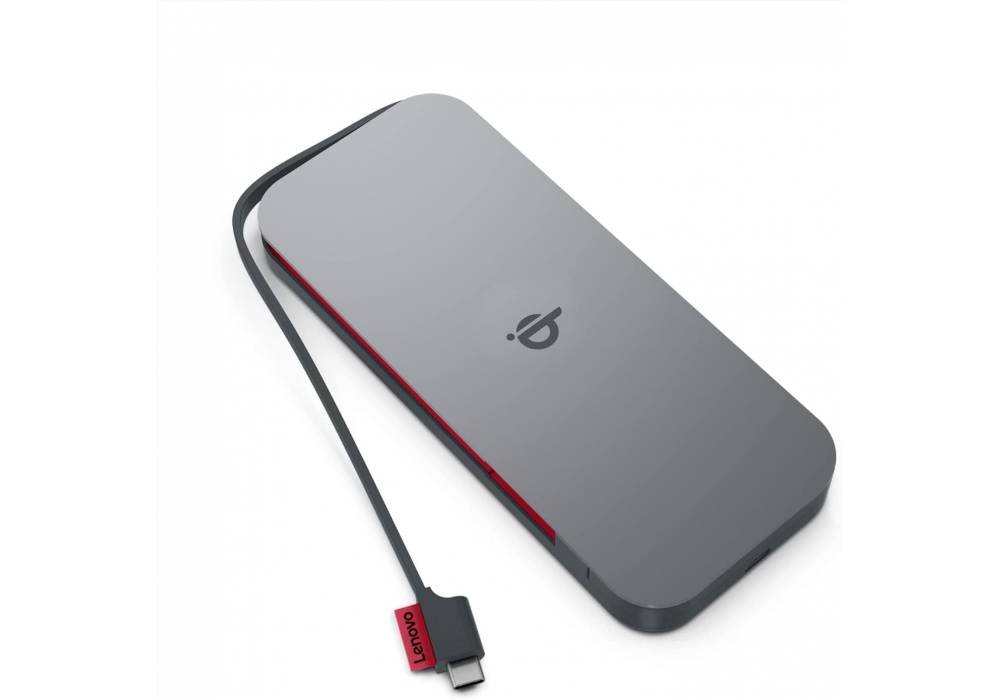 Lenovo Go Wireless Mobile Power Bank (10,000 mAh Capacity) 30W max Output - Wireless Qi Fast Charging up to 15W - Built-