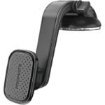 Promate Car Phone Holder, Magnetic Stick-On Dashboard Mobile Mount with 360 Degree Cradle-Free Design, Anti-Slip Grip and Magnetic Ring