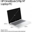 HP OmniBook 5 Flip 14 inch Laptop PC 14-fp0045ne, Intel® Core™ 5 120U 5.0 GHz, 16 GB LPDDR5-5200, 512 GB PCIe®, 14-inch diagonal, 2K (1920 x 1200) IPS Touch w/ Pen - Windows 11 Home - 3 Year Warranty - Image 5
