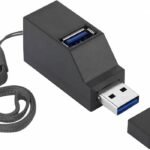 USB Port Splitter,3 Port USB 2.0 hub DockMini USB Hub, 3 Port 3.0 USB Hub High Speed Splitter Plug and Play, USB Splitter Adapter Portable for PC, Laptop - Black