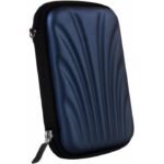 Pouch 2.5" External Hard Drive Case Semi Hard Shell - Zig Zag Navy Blue