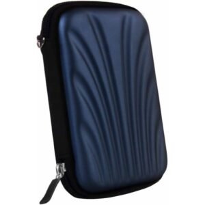 Pouch 2.5" External Hard Drive Case Semi Hard Shell - Zig Zag Navy Blue