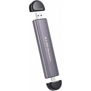 2 in 1 for M.2 SSD Enclosure High Speed USB3.2 10Gbps for M.2 NGFF- Sata -NVME PCIE External Hard Drive for Case U-Disk 2-in-1 M.2 SSD Hard Disk Enclosure