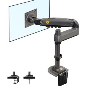 North Bayou (NB H100) Ergonomic Desk Mount Single Monitor Arm, Up To 17-30" Size & 2-9kg Weight, Horizontal Or Vertical 360° Rotation, Vesa 75mm x 75 mm To 100mm x 100mm Mounting Hole