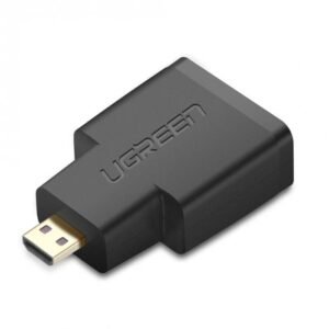 UGREEN (Micro) HDMI Male To HDMI Female Adapter, Gold Plated Compatible With Smartphones, Camcorder, Tablets and Cameras - Black