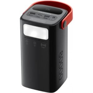 Promate Power Bank, 80000mAh High-Capacity Battery Charger, 65W In/Out USB-C Power Delivery, 15W USB-C Port, 22.5W QC 3.0 Port, 15W USB Port, LED Torchlight for iPhone, MacBook