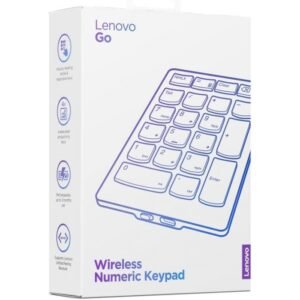Lenovo Go Wireless Numeric Keypad ultra slim profile at 13 mm Rechargeable , up to 3 months use in single charge Supports Lenovo Unified Pairing Receiver - Storm Grey