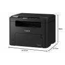 Canon i-SENSYS MF272dw Mono Laser Multi-Function Printer, 29 ppm Speed, 3-in-1 Print Scan Copy, Auto Duplex, Wireless & Network Ready, 5-Line LCD, Compact Design, Black - Image 2