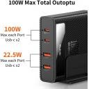 Mcdodo USB C Charger 100 W USB C Power Supply Fast Charger 4 Ports Fast Charging Station Multiple Charging Plug with USB C Cable GaN Charger for Mobile & Laptops - 18 Months Warranty - Image 2
