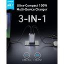 Anker Prime Charger, 100W USB C Charger, 3-Port GaN USB Charger Block, Foldable and Compact for MacBook, iPad, iPhone Series, Galaxy S24/S23, and More / 18 Months Warranty - Image 2