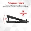 Promate Gaming Laptop Cooling Pad, Ergonomic Up to 17" High-Speed Laptop Cooling Pad with 4 Silent Cooling Fan, Dual USB Port, AirBase-3 Black - Image 3