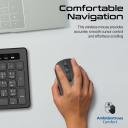 Promate Wireless Keyboard and Mouse Combo Kit, Slim Full-Size2.4Ghz Wireless Keyboard, 1600 DPI Ambidextrous Mouse, Nano USB Receiver, Quiet Keys, Angled Kickstand - Image 3