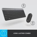 Logitech MK470 Slim Wireless Keyboard and Mouse Combo - Modern Compact Layout, Ultra Quiet, 2.4 GHz USB - Graphite - Image 3