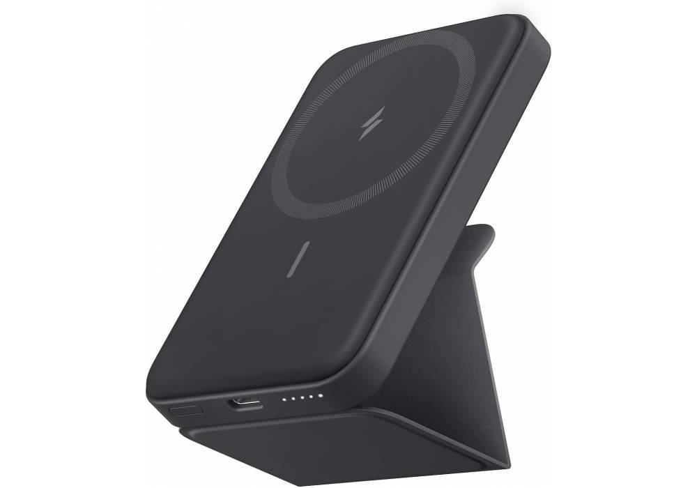 ANKER Magnetic Battery (MagGo 322), 5,000 mAh Foldable Magnetic Wireless Portable Charger and USB-C for iPhone 15/15 Plu