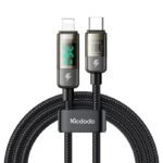Mcdodo USB C to Lighting Cable 1.2m Transparent Data Cable PD Charger Digital Display Auto Power Off Dual Core Protection 36W