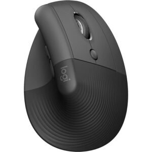 Logitech Lift Vertical Ergonomic Mouse, Wireless, Bluetooth or Logi Bolt USB receiver, Quiet clicks, 4 buttons