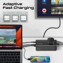 Promate Power Strip, 5-in-1 Multi-Port 65W GaNFast Power Extension with 2500W AC Socket, Dual USB-C Ports, Dual QC 3.0 Ports and 2m Cable for iPhone, MacBook, Appliances - Image 5